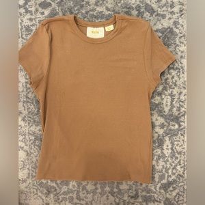 Anthropologie Maeve Ribbed Baby Tee